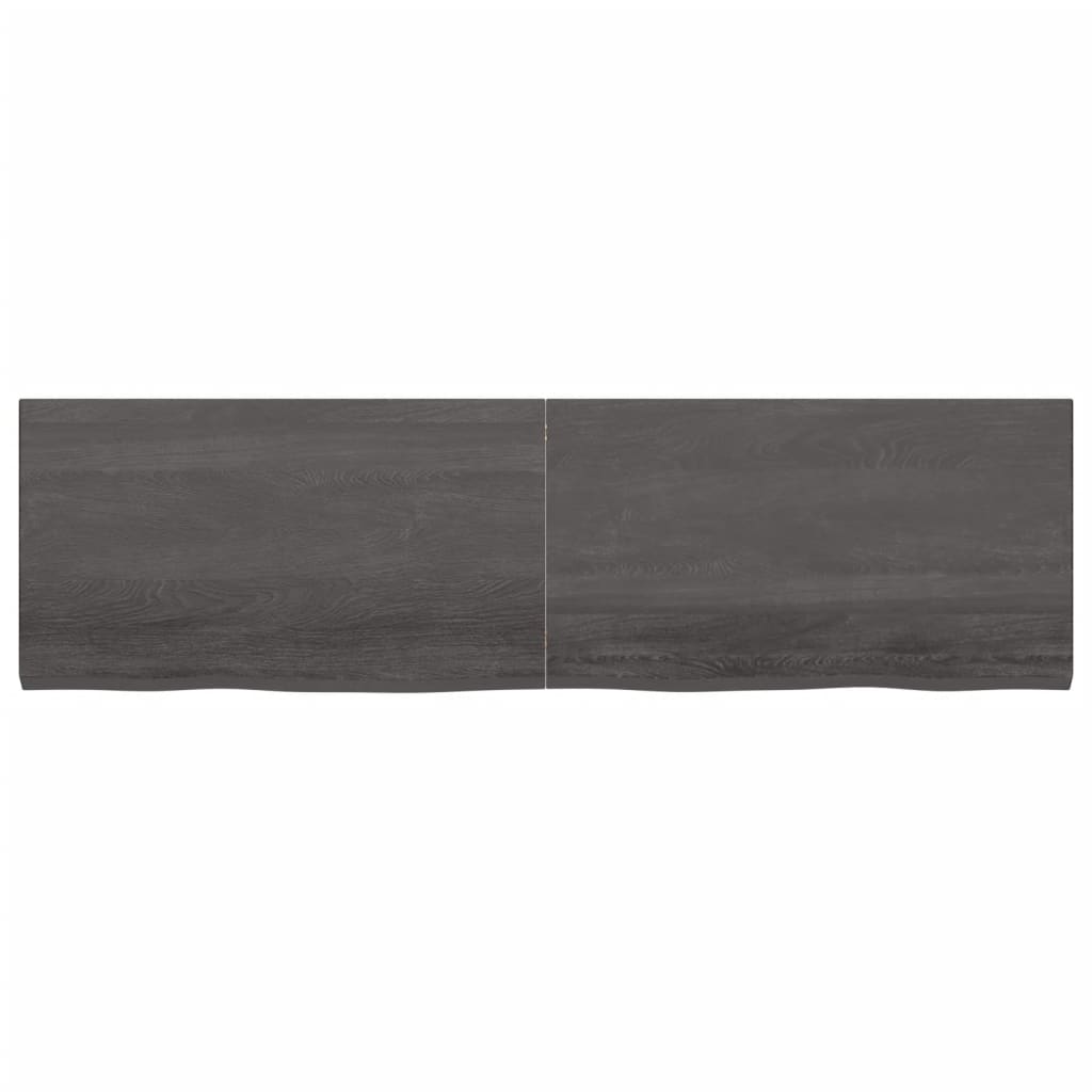 vidaXL Tablero mesa madera roble tratada marrón oscuro 180x50x(2-4) cm