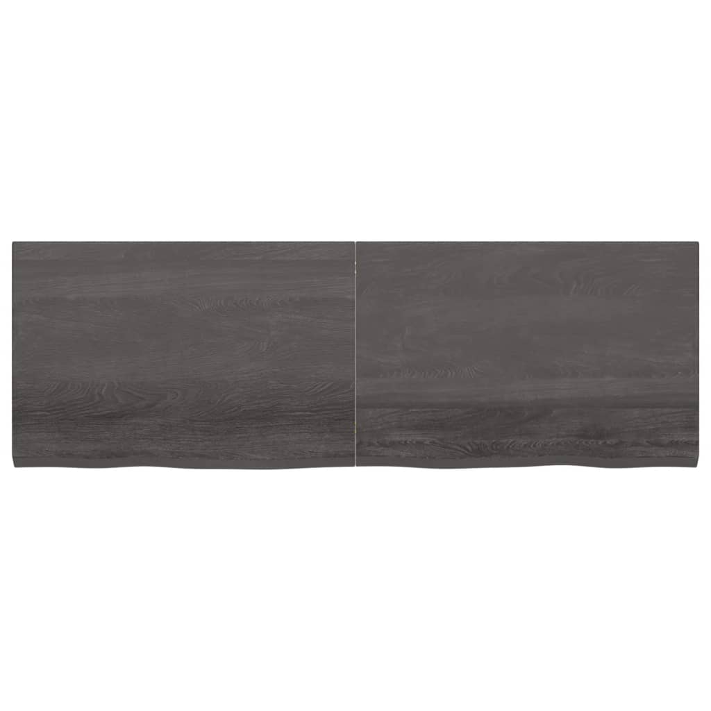 vidaXL Tablero mesa madera roble tratada marrón oscuro 180x60x(2-4) cm