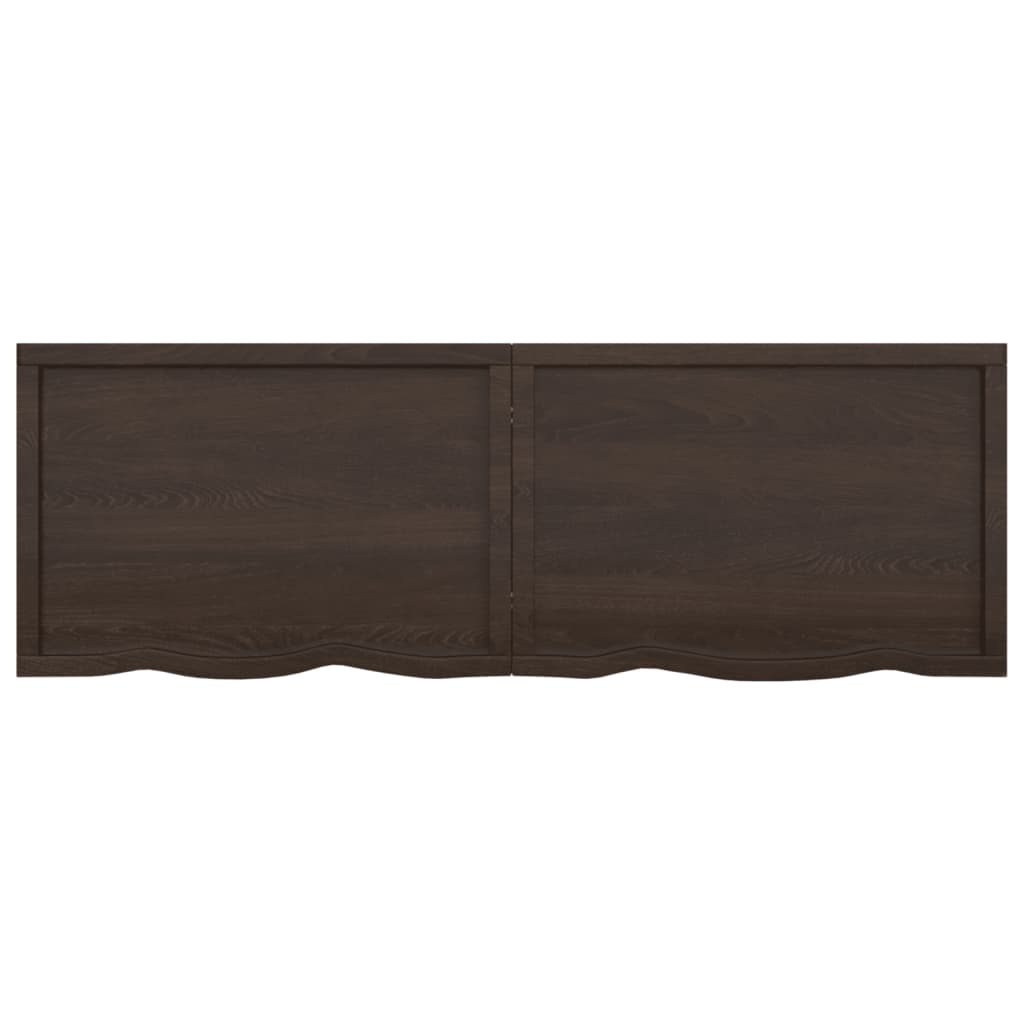 vidaXL Tablero mesa madera roble tratada marrón oscuro 180x60x(2-4) cm