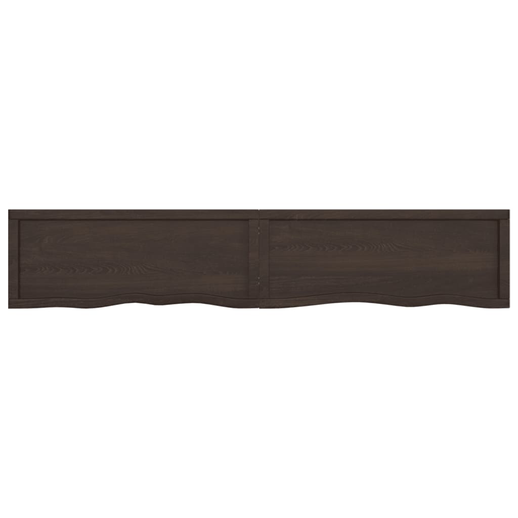 vidaXL Tablero mesa madera roble tratada marrón oscuro 200x40x(2-4) cm