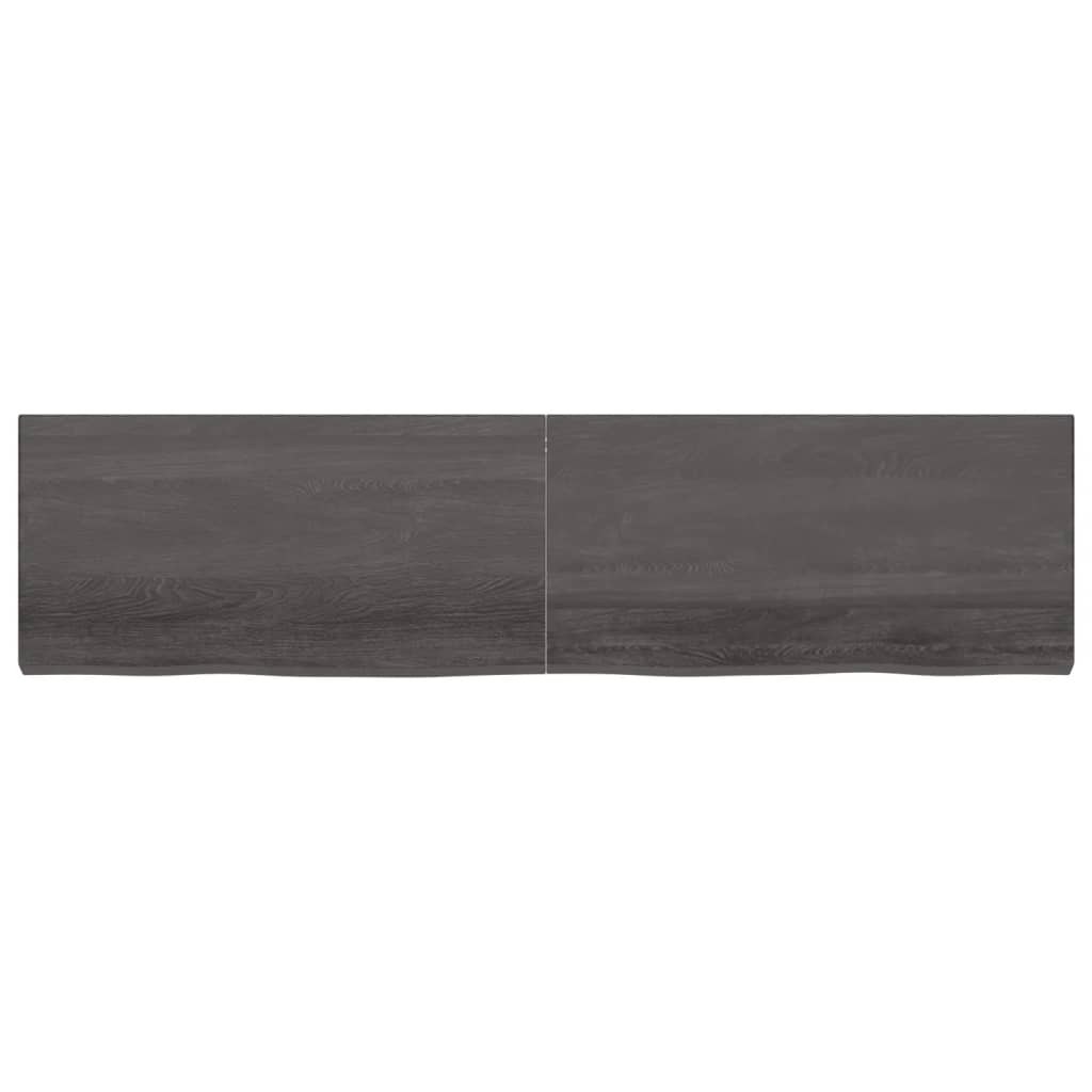 vidaXL Tablero mesa madera roble tratada marrón oscuro 200x50x(2-6) cm