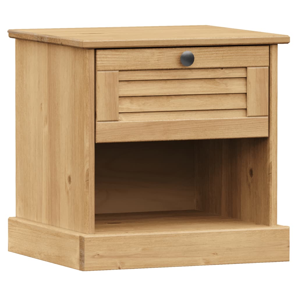 vidaXL Mesita de noche VIGO madera maciza de pino 42x35x42 cm