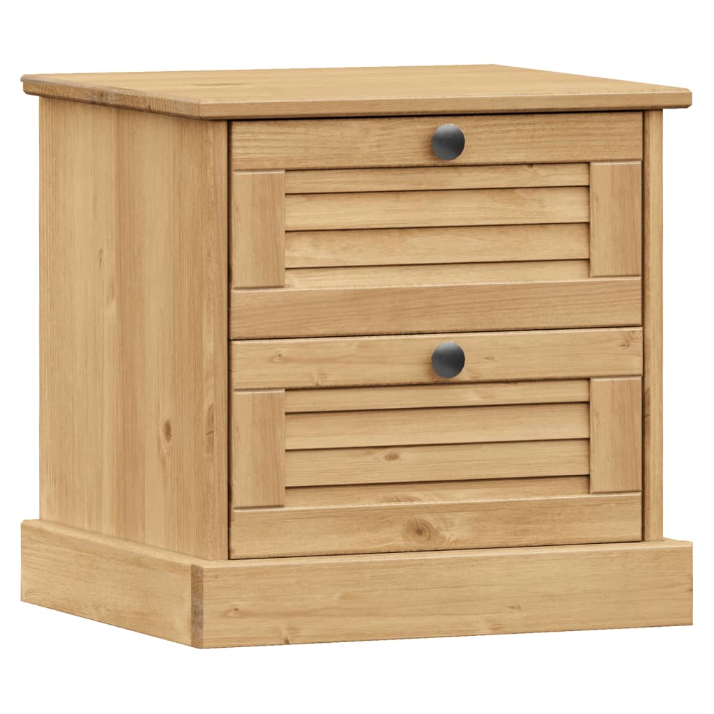 vidaXL Mesita de noche VIGO madera maciza de pino 42x35x42 cm