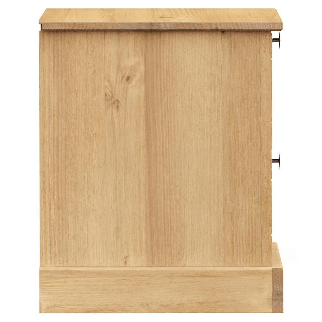 vidaXL Mesita de noche VIGO madera maciza de pino 42x35x42 cm