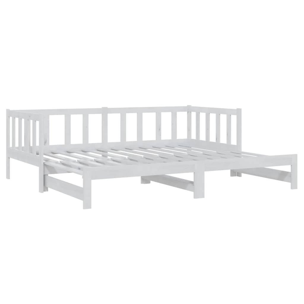 vidaXL Sofá cama extraíble sin colchón blanco 2x(90x200) cm