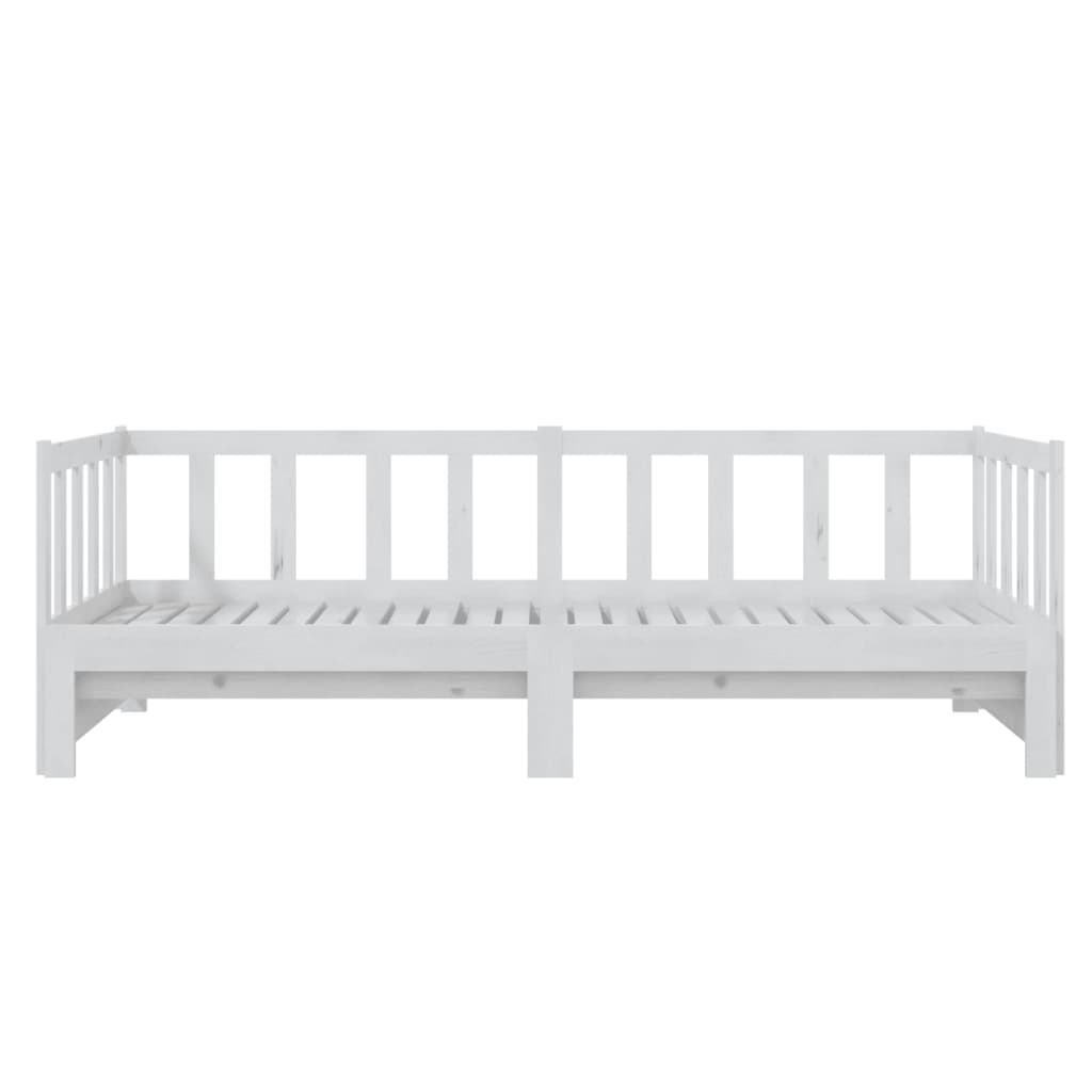 vidaXL Sofá cama extraíble sin colchón blanco 2x(90x200) cm