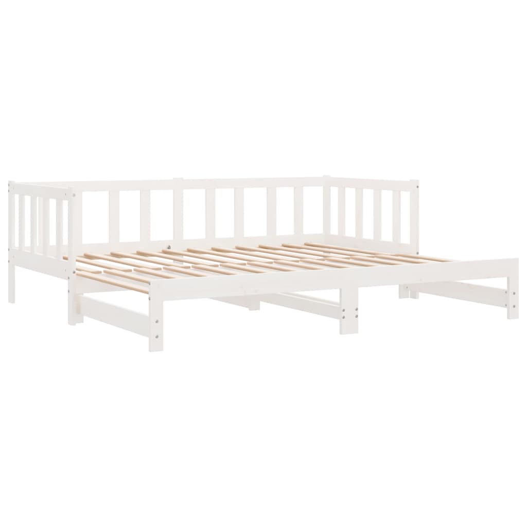 vidaXL Sofá cama extraíble sin colchón blanco 2x(90x200) cm