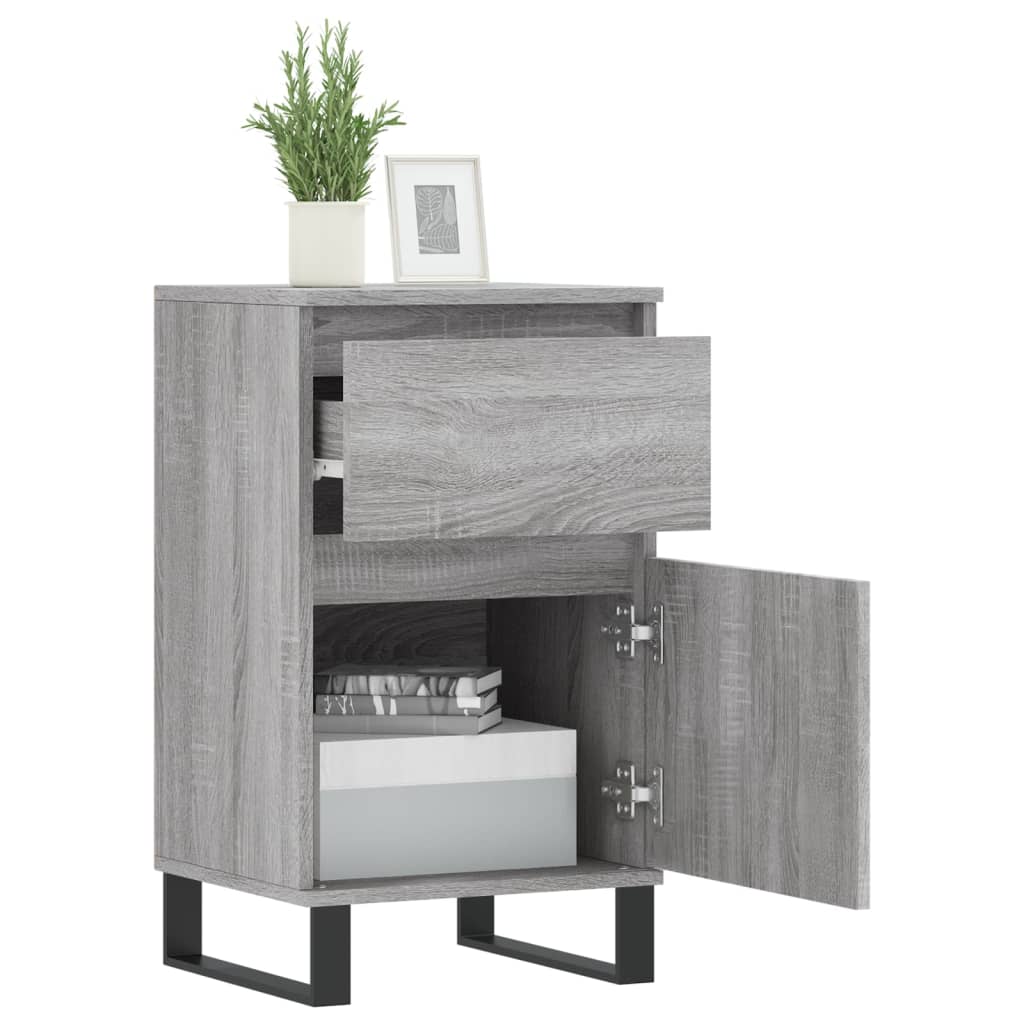 vidaXL Aparadores 2 uds madera de ingeniería gris Sonoma 40x35x70 cm