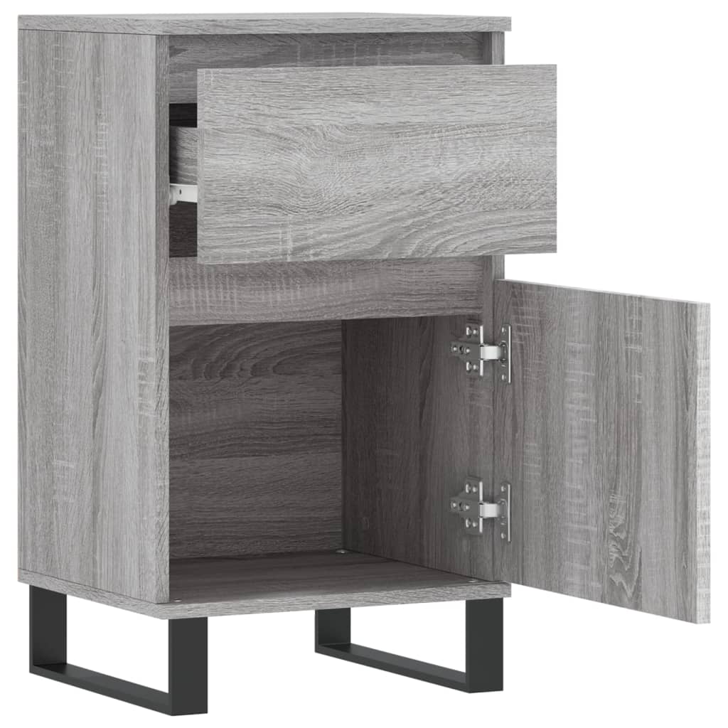 vidaXL Aparadores 2 uds madera de ingeniería gris Sonoma 40x35x70 cm