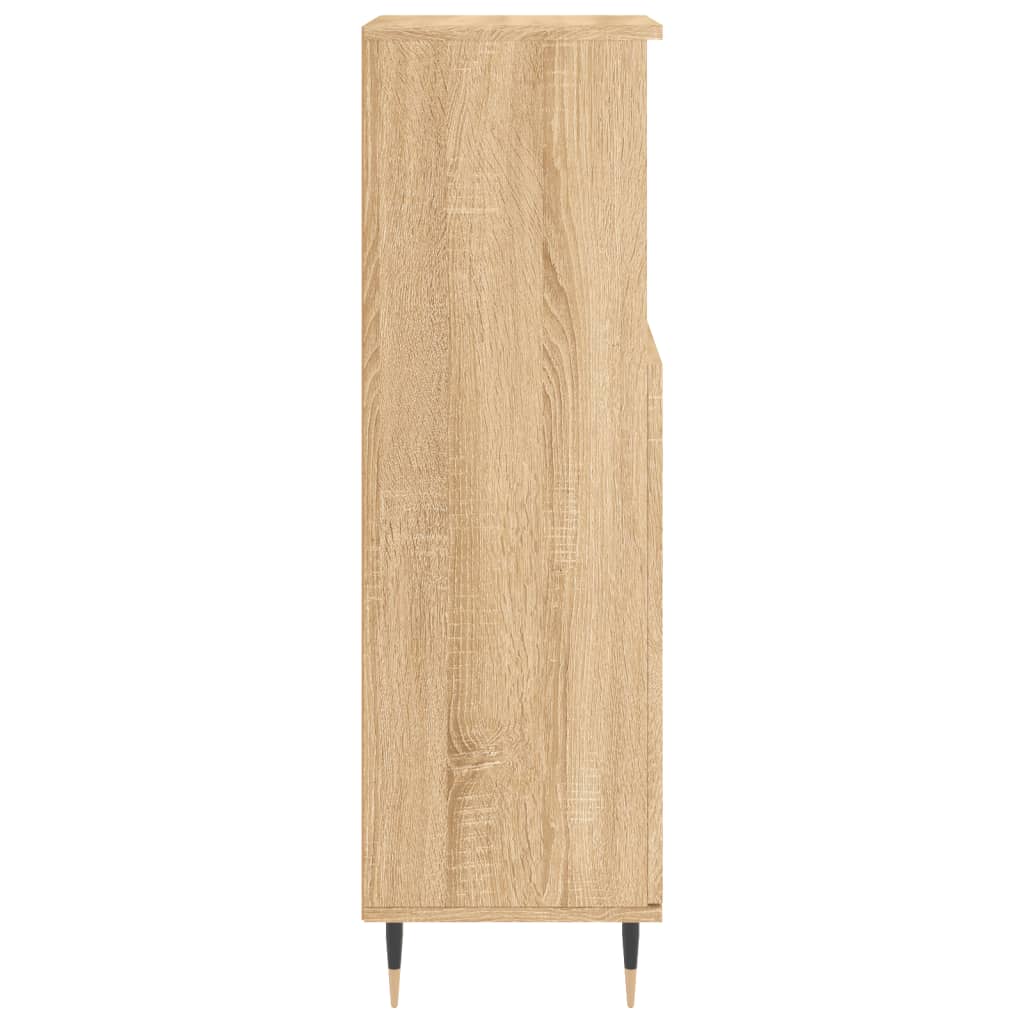 vidaXL Armario de baño madera contrachapada roble Sonoma 30x30x100 cm