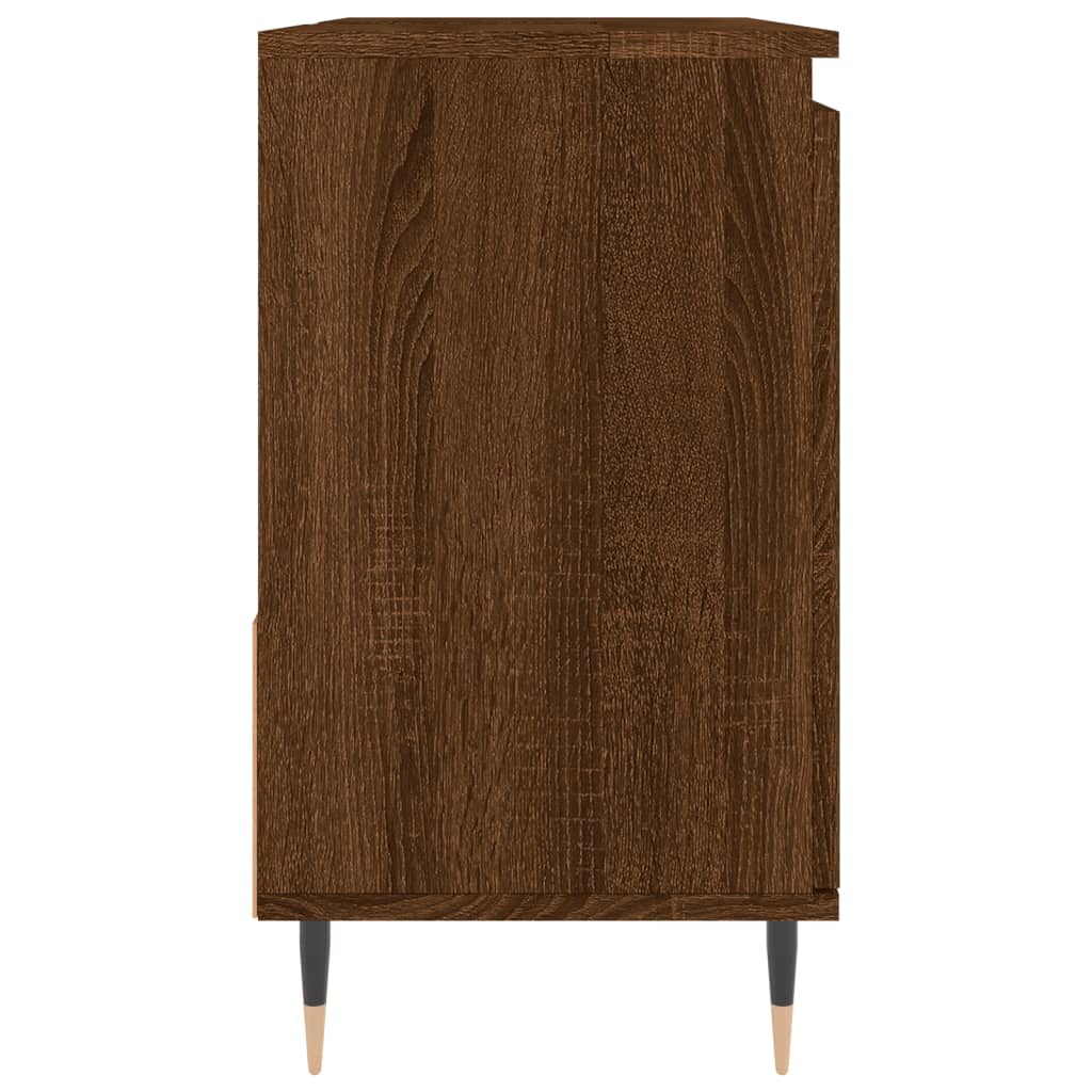 vidaXL Armario de baño madera contrachapada marrón roble 65x33x60 cm