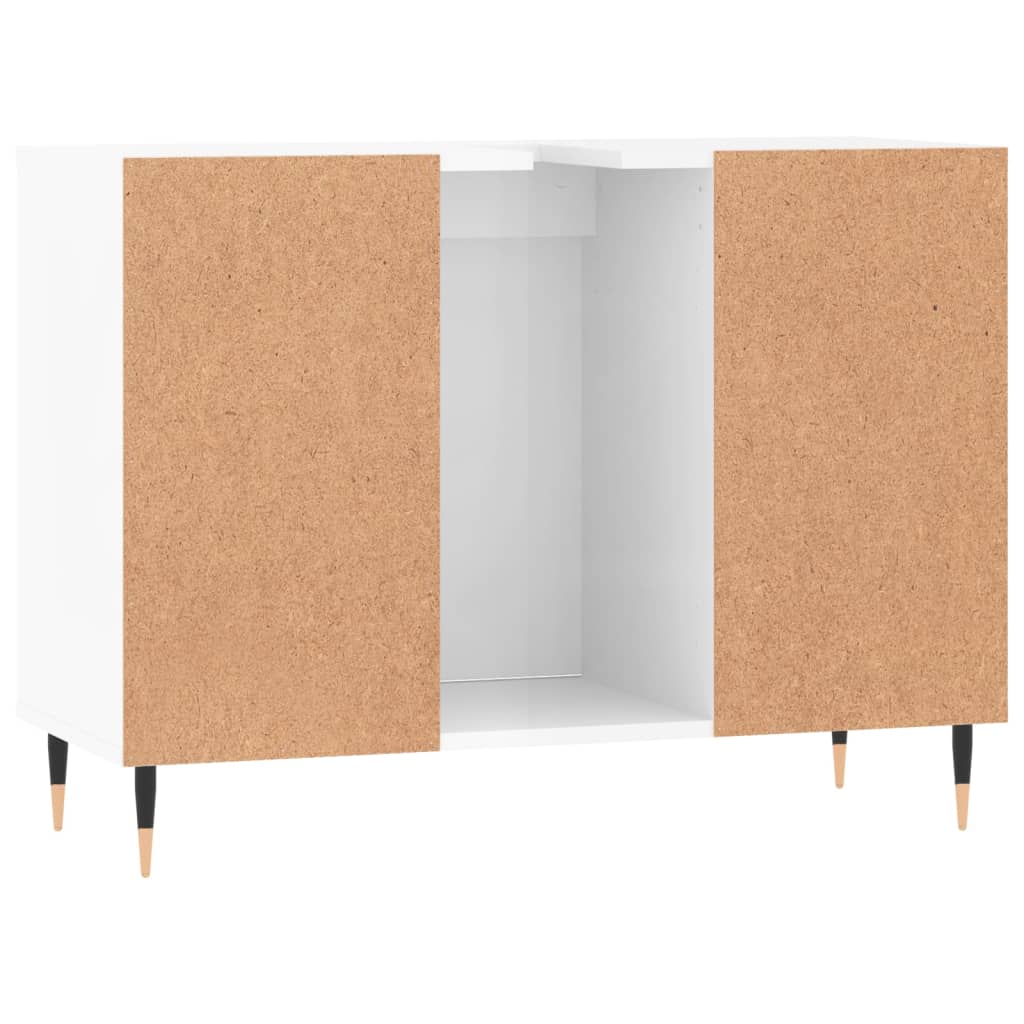 vidaXL Mueble de baño madera de ingeniería blanco brillo 80x33x60 cm