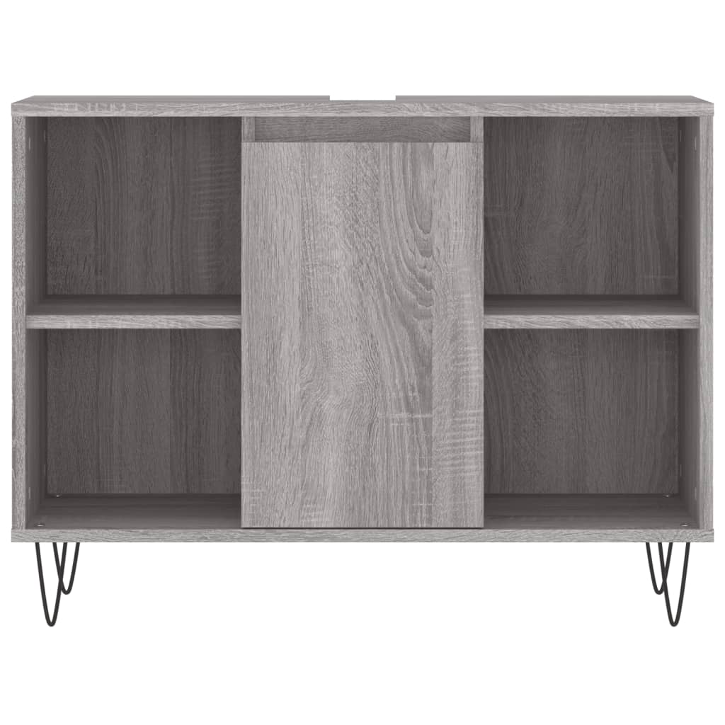 vidaXL Mueble de baño madera de ingeniería gris Sonoma 80x33x60 cm