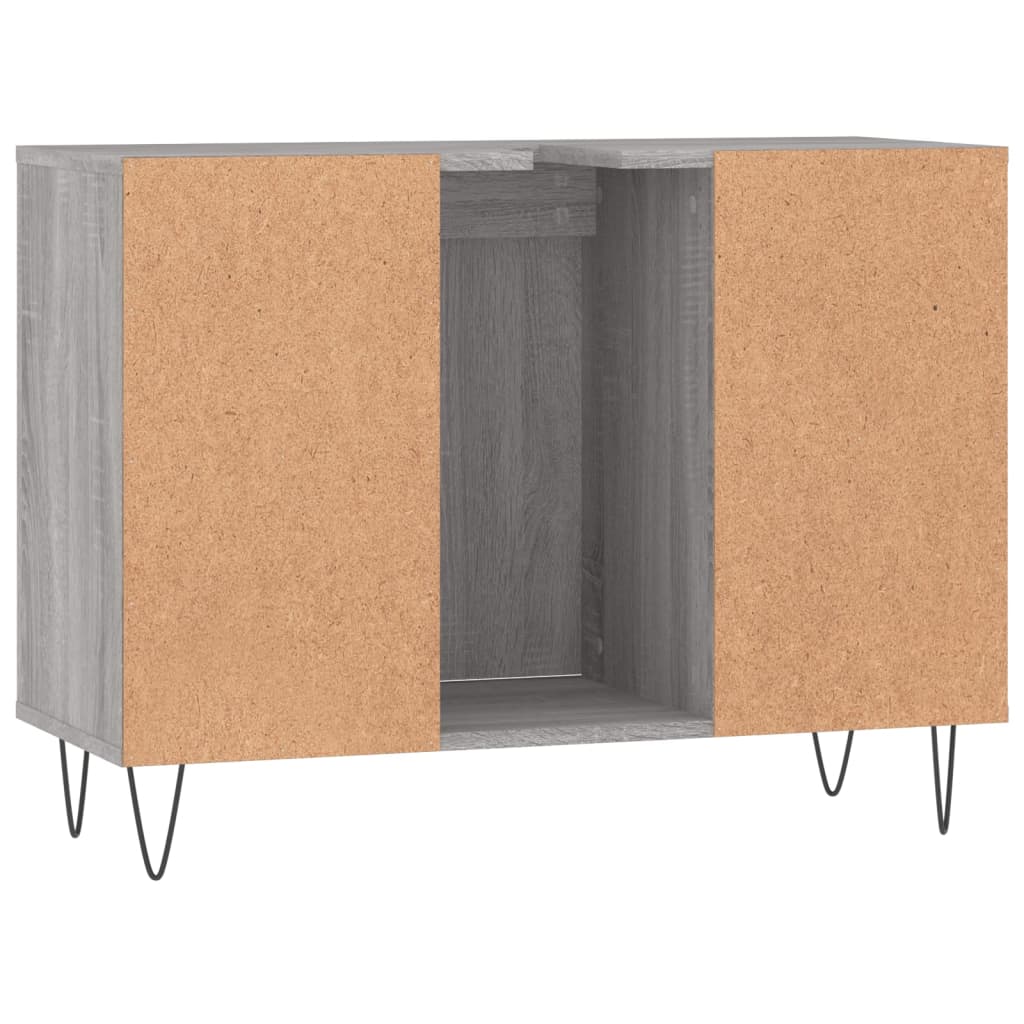 vidaXL Mueble de baño madera de ingeniería gris Sonoma 80x33x60 cm