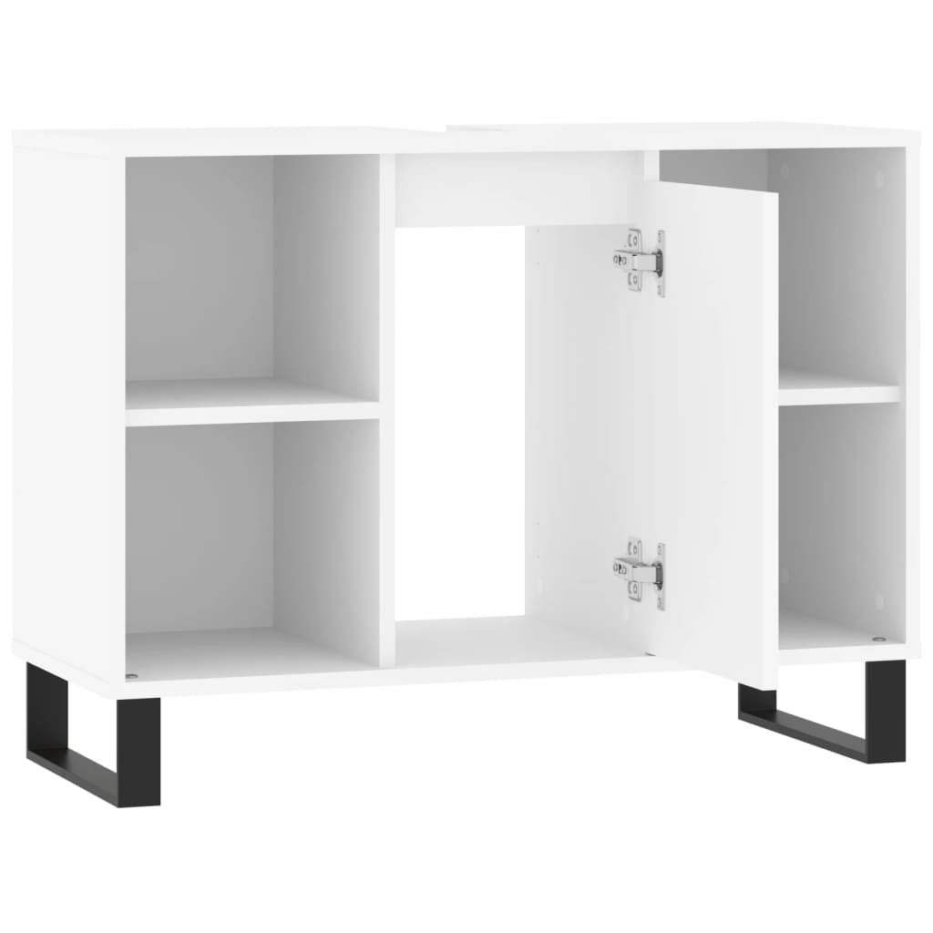 vidaXL Mueble de baño madera de ingeniería blanco 80x33x60 cm