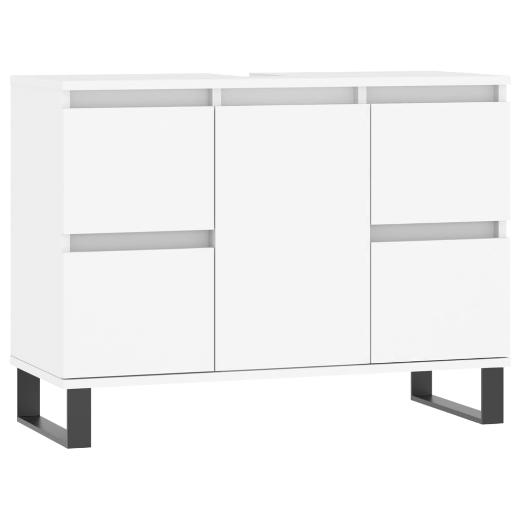 vidaXL Mueble de baño madera de ingeniería blanco 80x33x60 cm