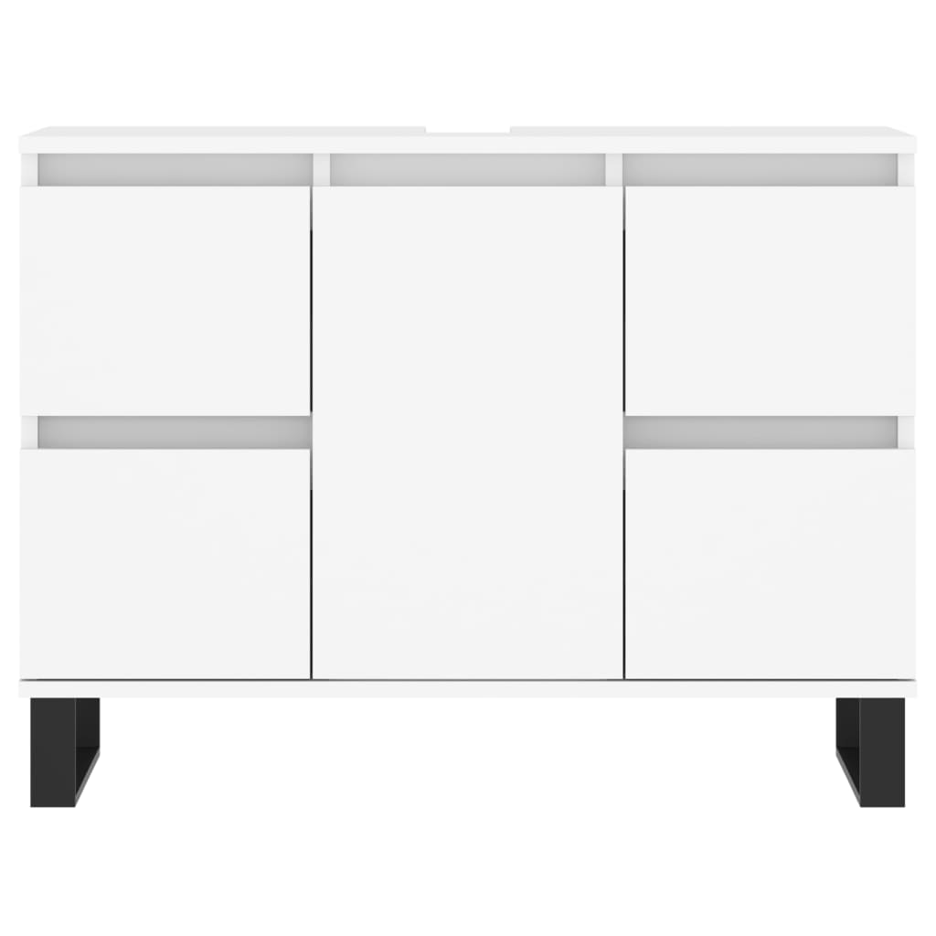 vidaXL Mueble de baño madera de ingeniería blanco 80x33x60 cm