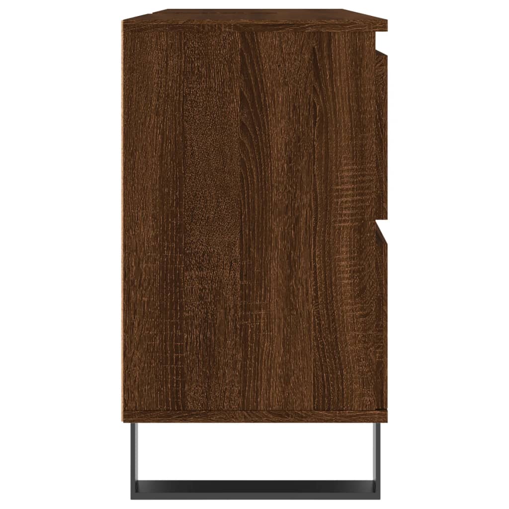 vidaXL Mueble de baño madera de ingeniería roble marrón 80x33x60 cm