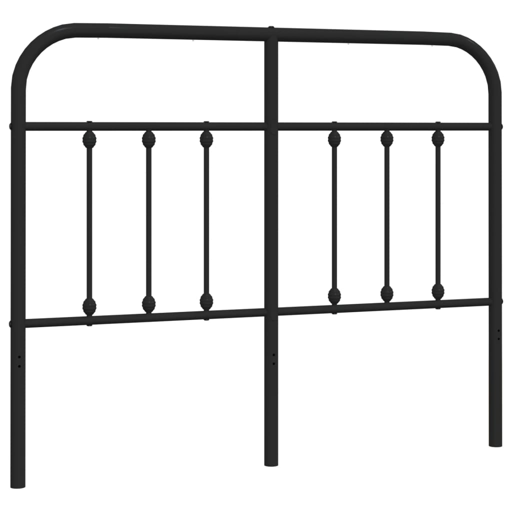 vidaXL Cabecero de metal negro 120 cm