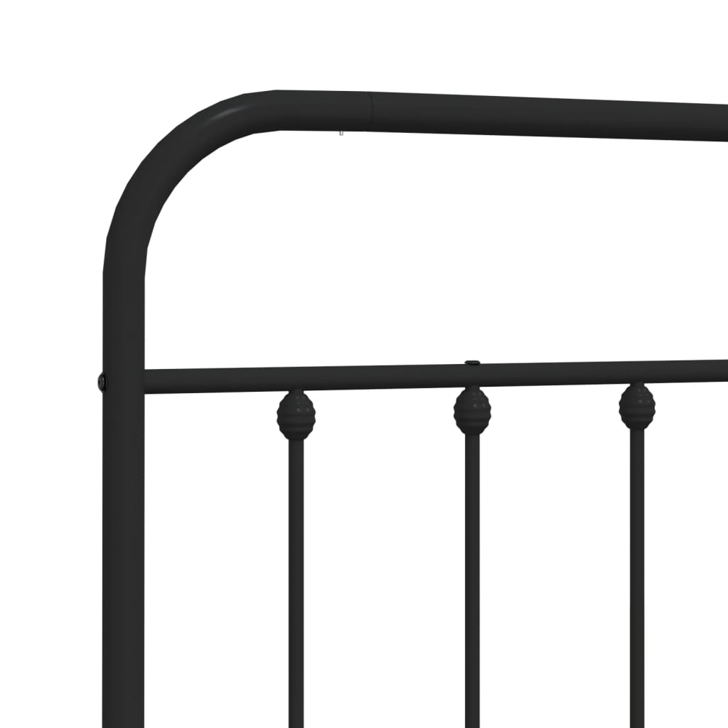 vidaXL Cabecero de metal negro 120 cm