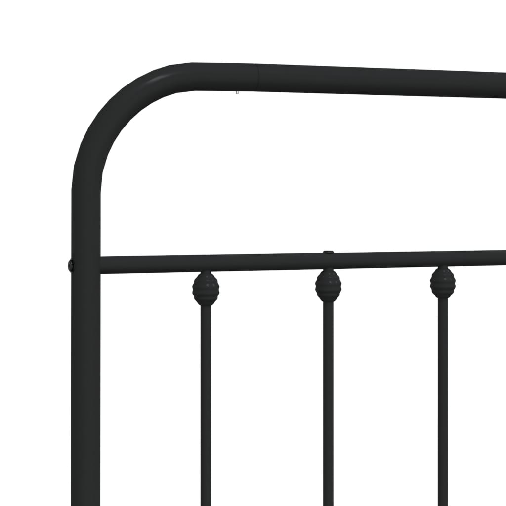 vidaXL Cabecero de metal negro 180 cm