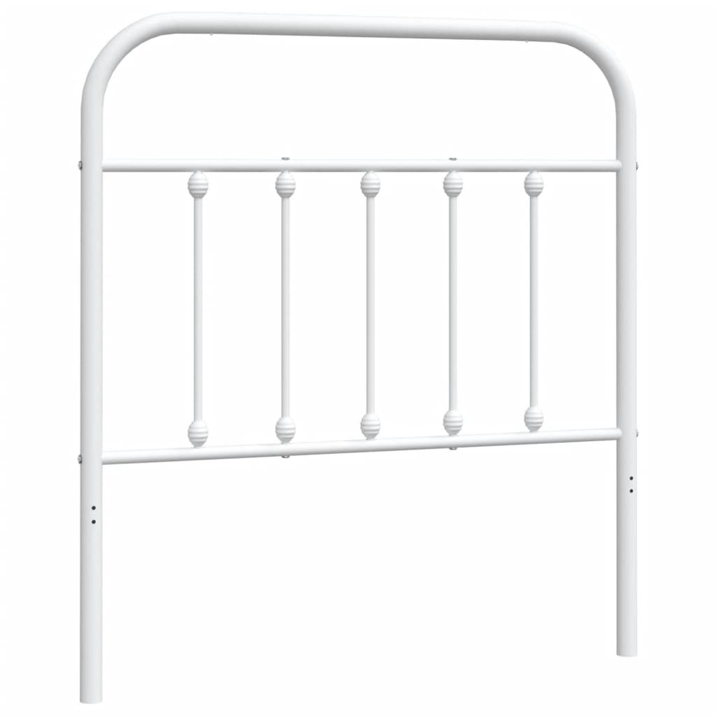 vidaXL Cabecero de metal blanco 80 cm