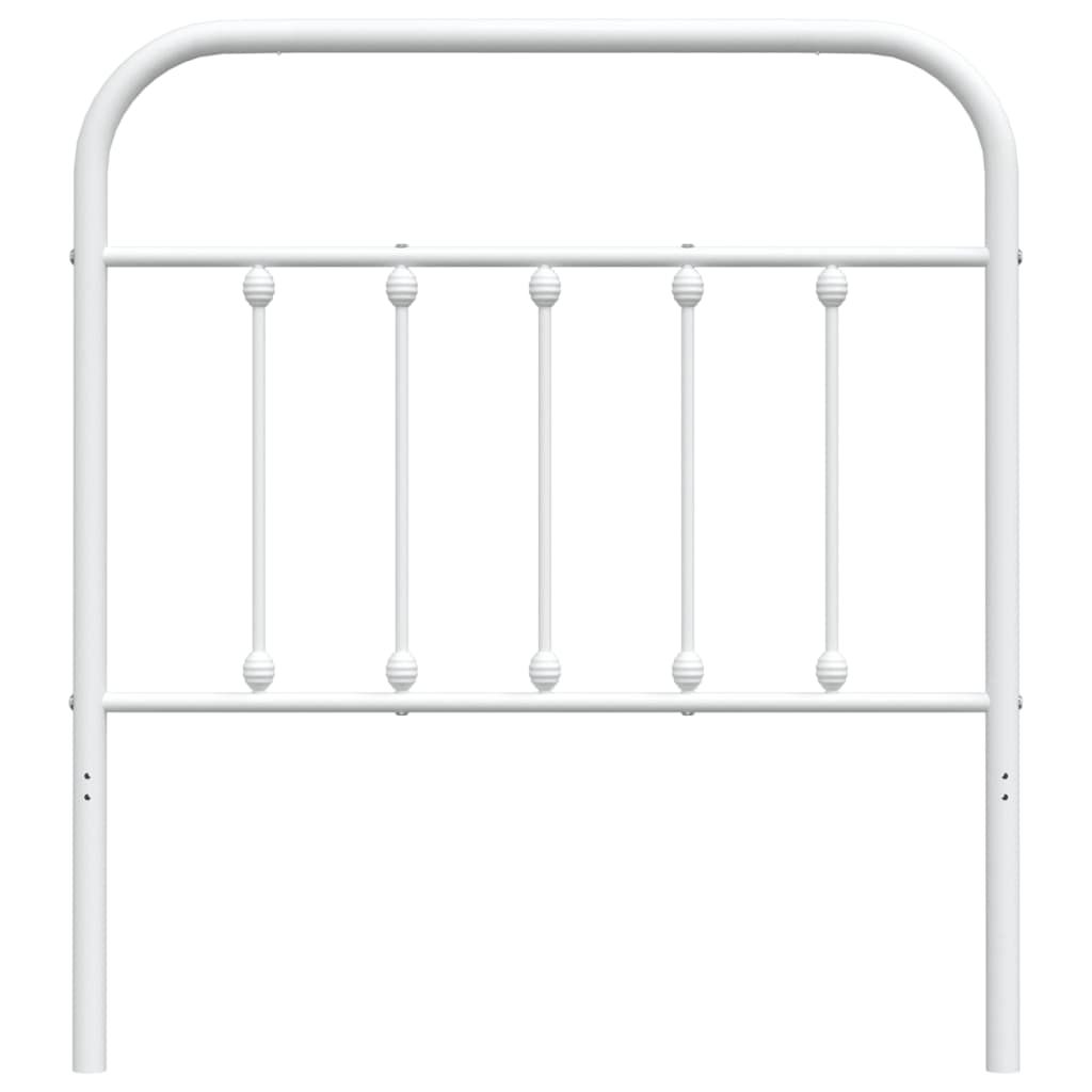 vidaXL Cabecero de metal blanco 80 cm