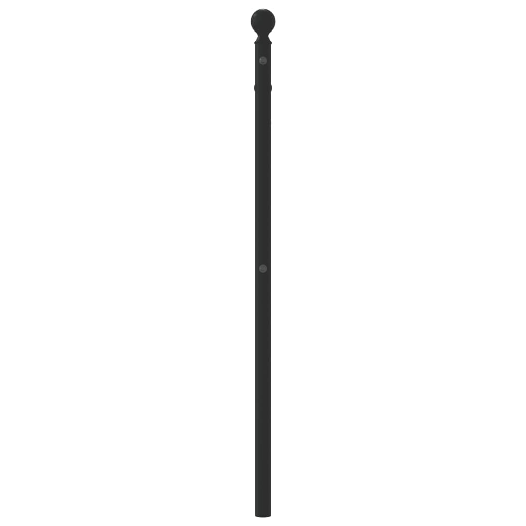 vidaXL Cabecero de metal negro 80 cm