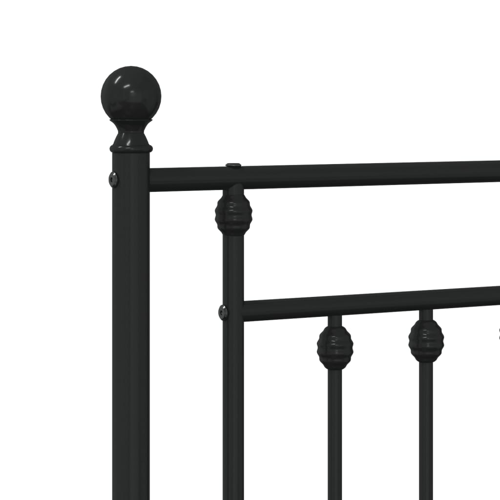 vidaXL Cabecero de metal negro 120 cm