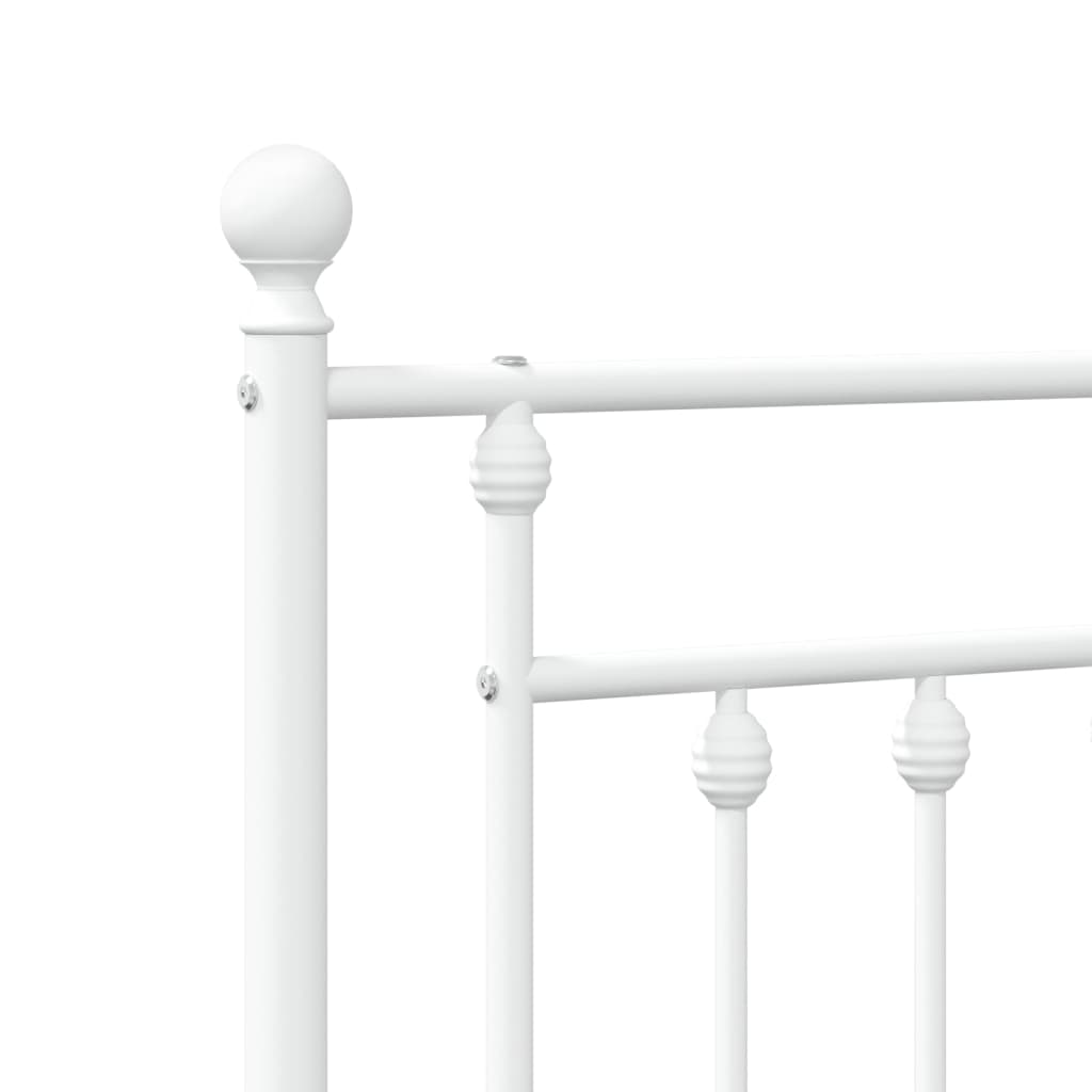 vidaXL Cabecero de metal blanco 120 cm