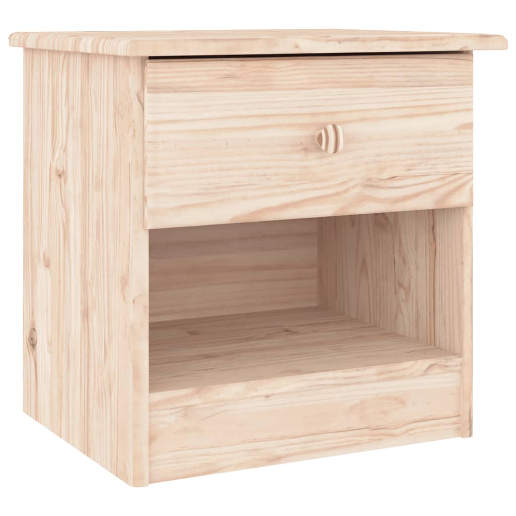 vidaXL Mesita de noche ALTA madera maciza de pino 41x35x41 cm