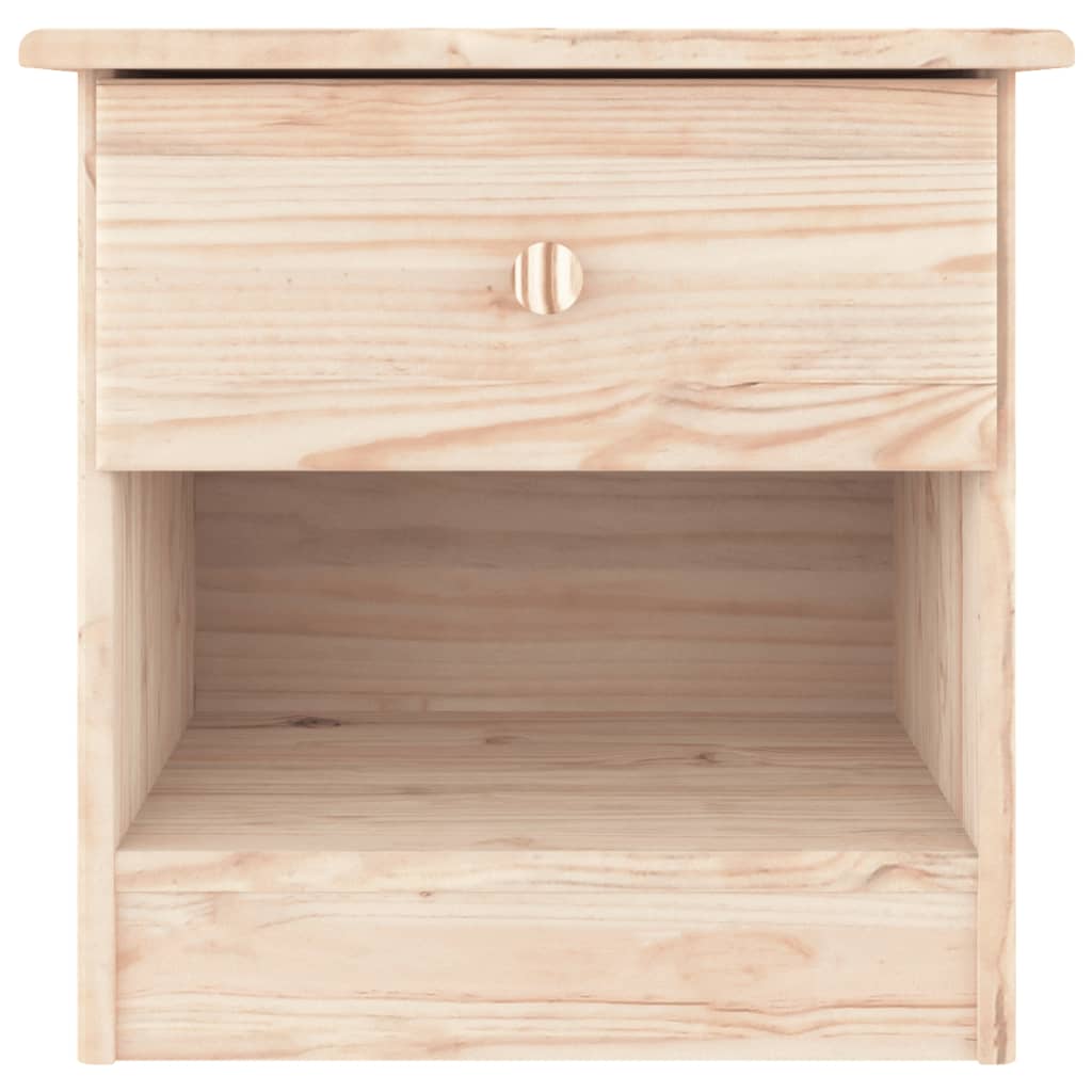 vidaXL Mesita de noche ALTA madera maciza de pino 41x35x41 cm