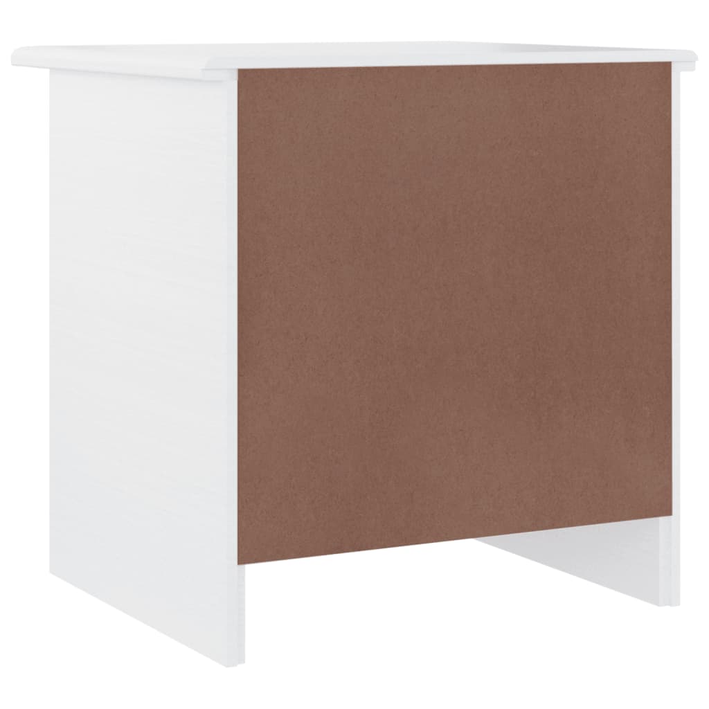 vidaXL Mesita de noche ALTA madera maciza de pino blanco 41x35x41 cm