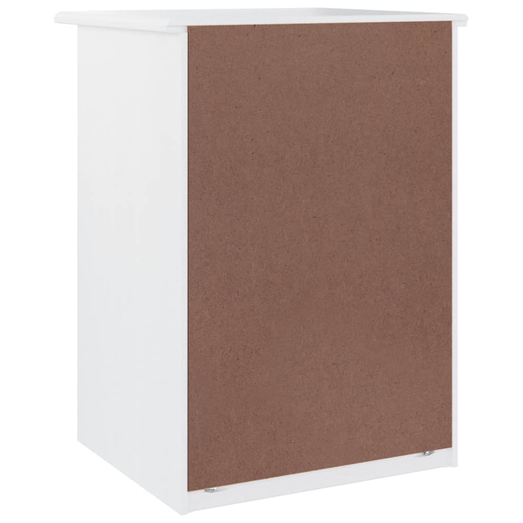 vidaXL Mesita de noche ALTA madera maciza de pino blanco 41x35x55,5 cm