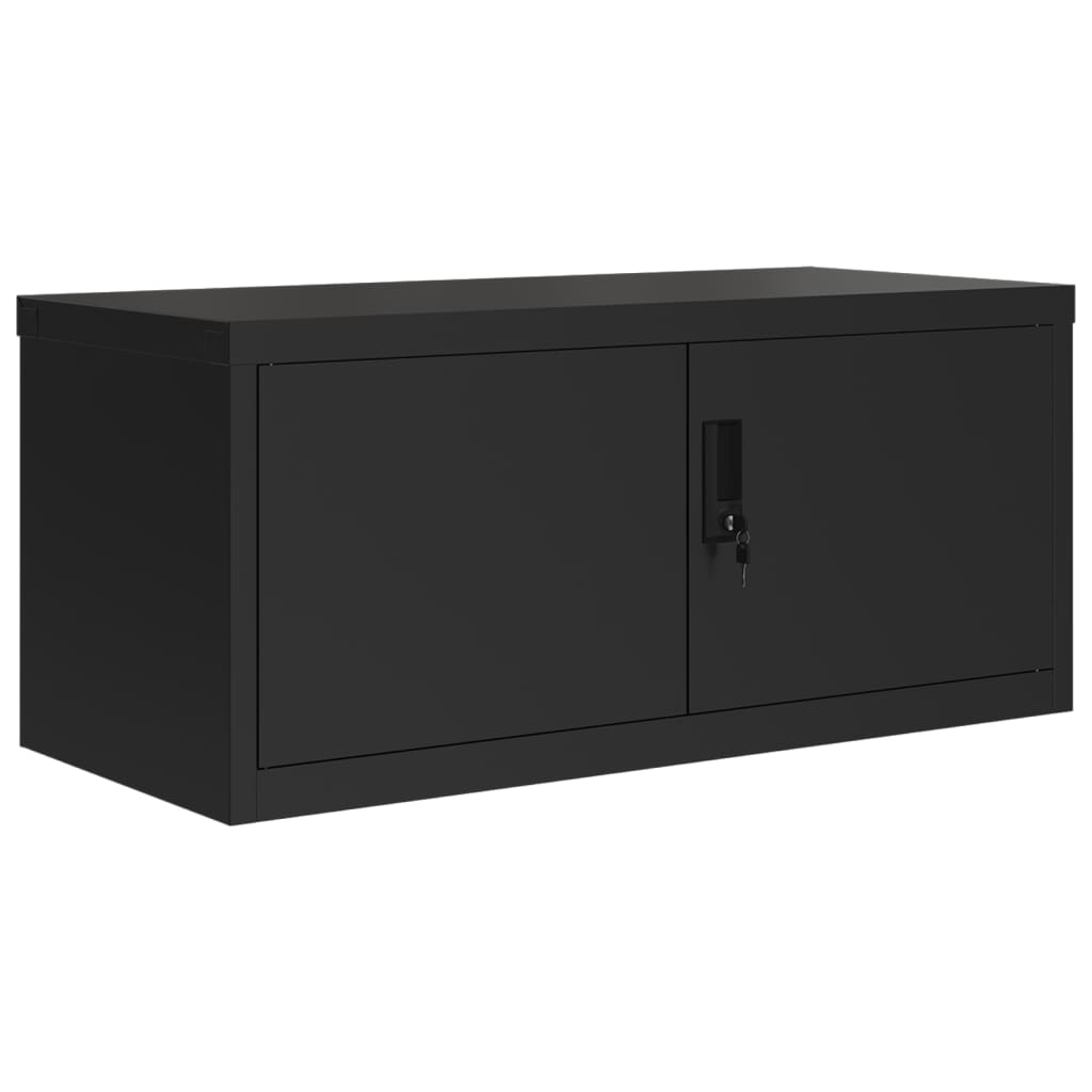 vidaXL Armario archivador de acero negro 90x40x130 cm