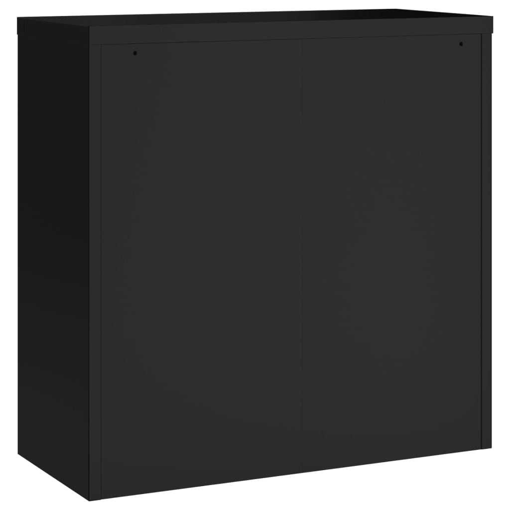 vidaXL Armario archivador de acero negro 90x40x130 cm