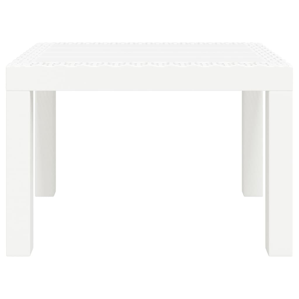 vidaXL Mesa de jardín PP blanco 59x47x40 cm