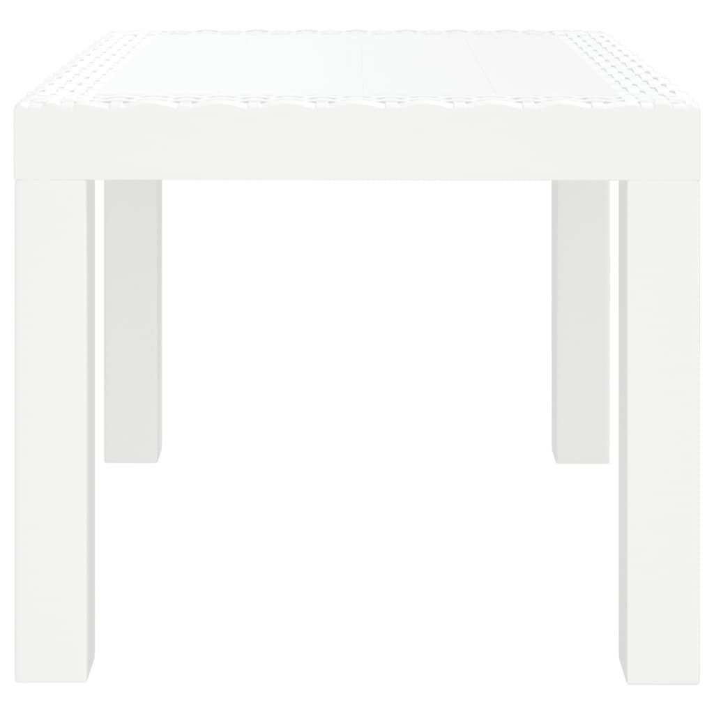 vidaXL Mesa de jardín PP blanco 59x47x40 cm