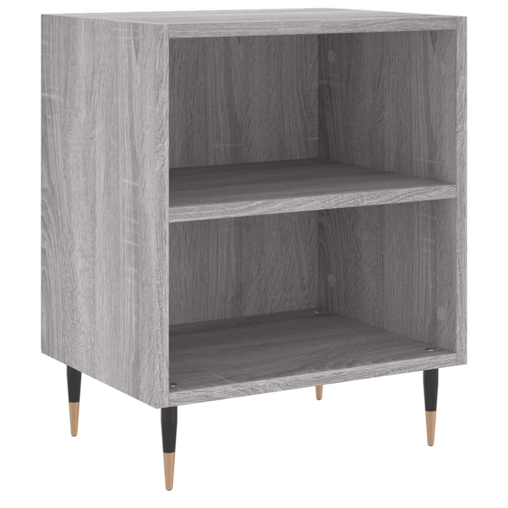 vidaXL Mesita de noche 2 uds madera ingeniería gris Sonoma 40x30x50 cm