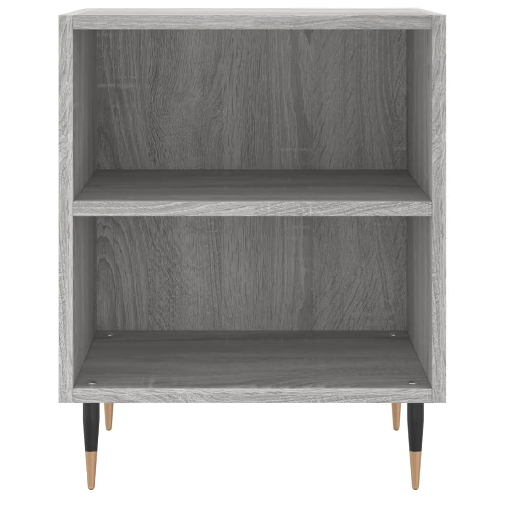 vidaXL Mesita de noche 2 uds madera ingeniería gris Sonoma 40x30x50 cm