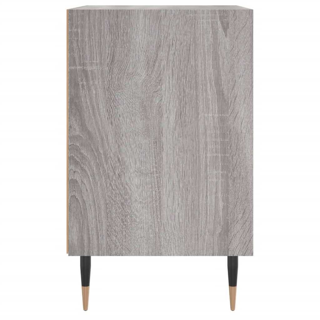 vidaXL Mesita de noche 2 uds madera ingeniería gris Sonoma 40x30x50 cm