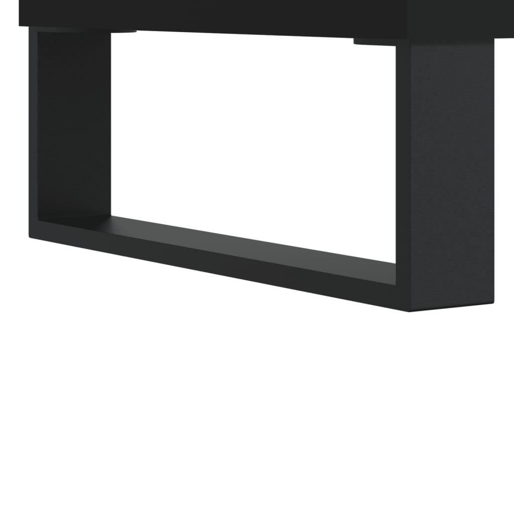 vidaXL Mesita de noche madera de ingeniería negro 40x30x50 cm