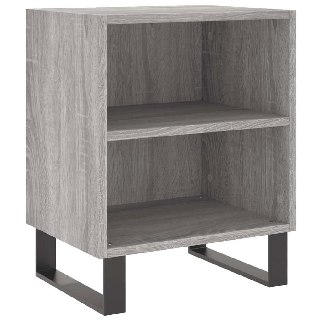 vidaXL Mesitas de noche 2 uds madera ingeniería gris Sonoma 40x30x50cm