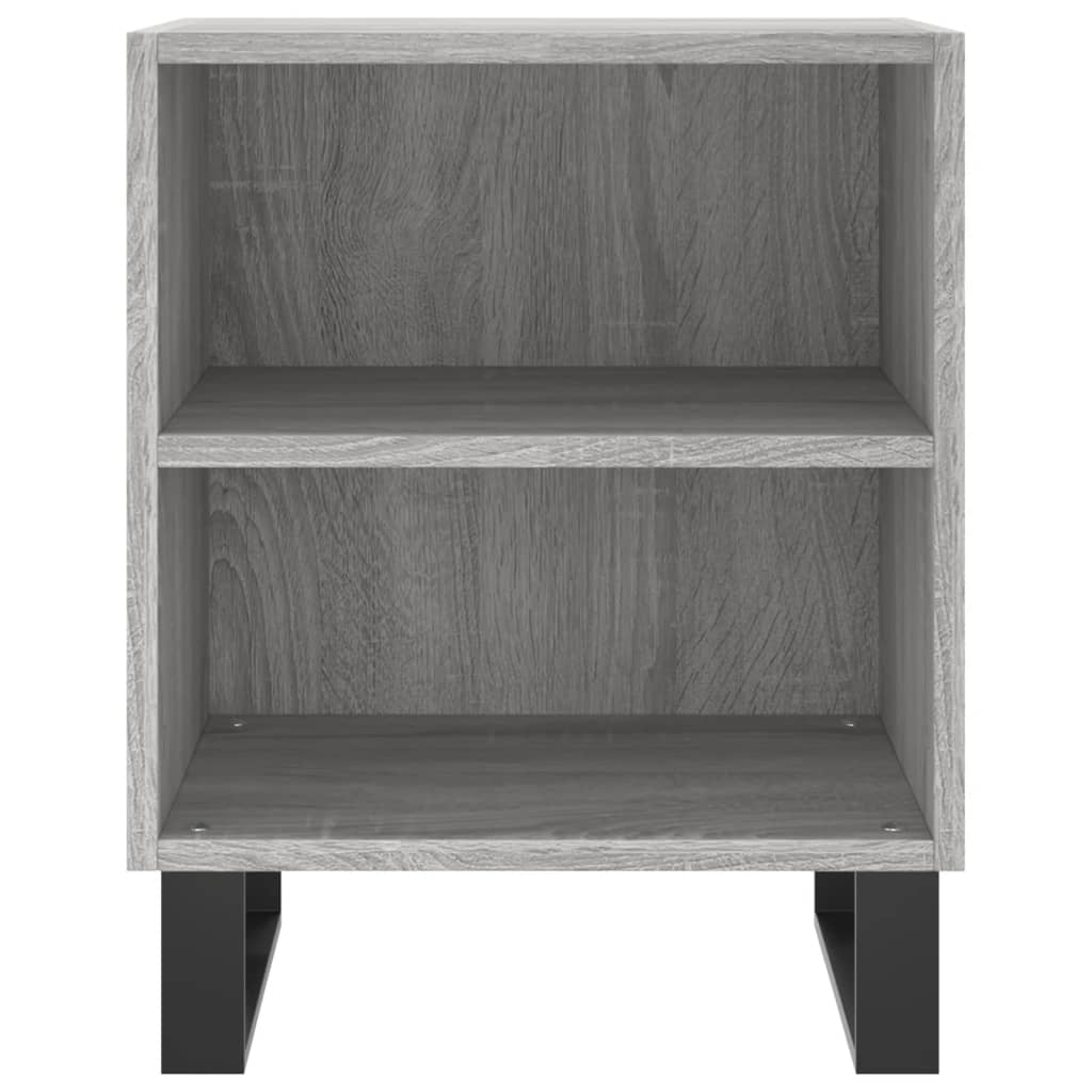 vidaXL Mesitas de noche 2 uds madera ingeniería gris Sonoma 40x30x50cm