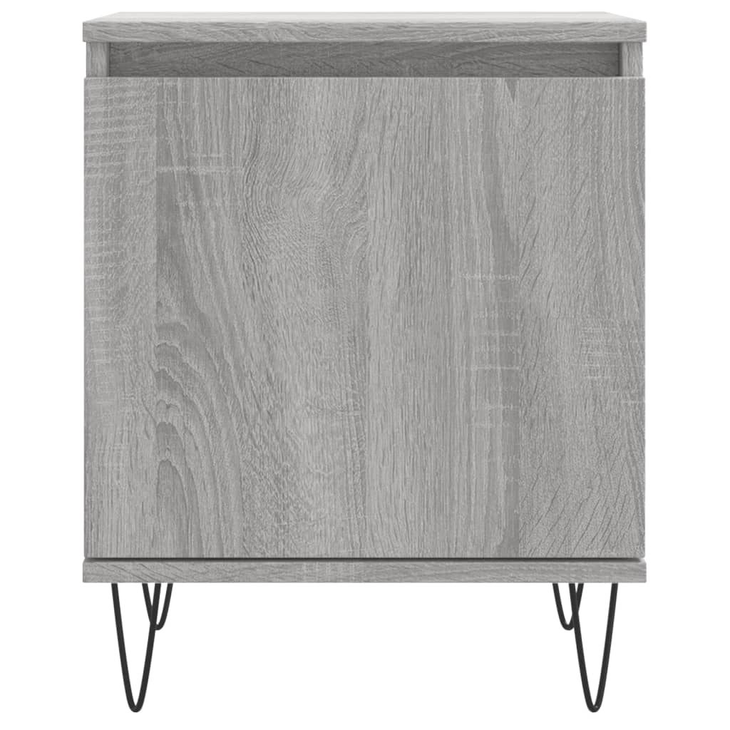 vidaXL Mesita de noche 2 uds madera ingeniería gris Sonoma 40x30x50 cm