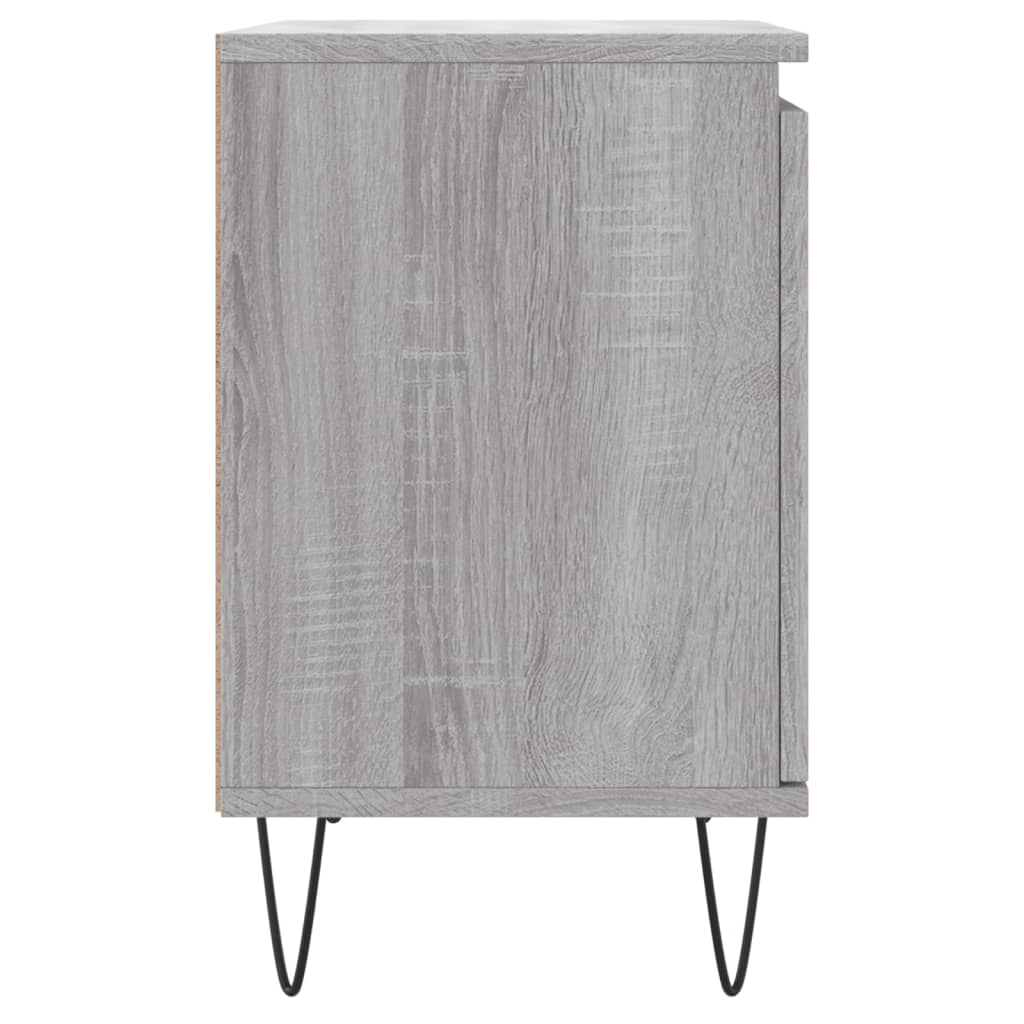 vidaXL Mesita de noche 2 uds madera ingeniería gris Sonoma 40x30x50 cm