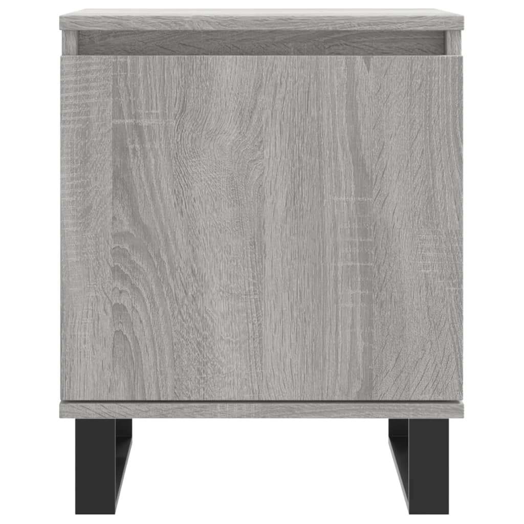 vidaXL Mesita de noche 2 uds madera ingeniería gris Sonoma 40x30x50 cm