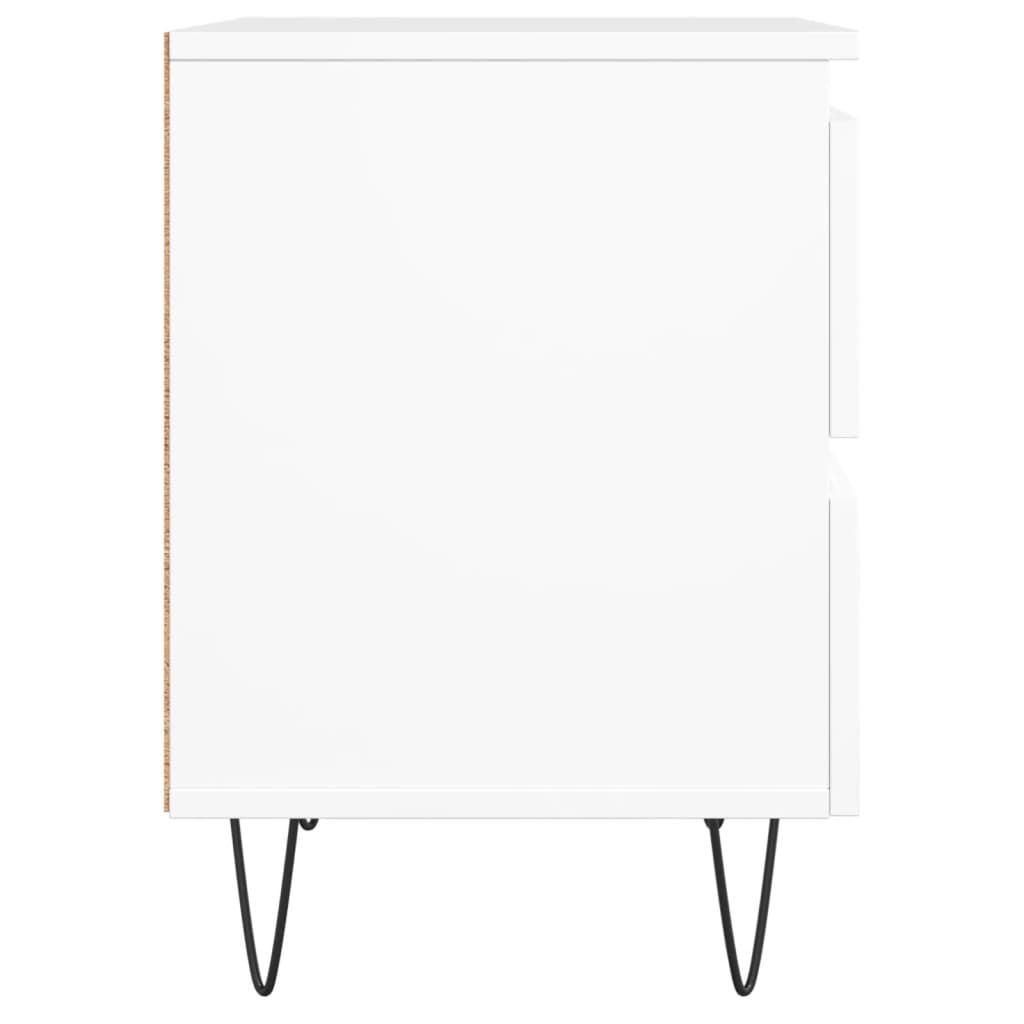 vidaXL Mesita de noche madera contrachapada blanco 40x35x50 cm