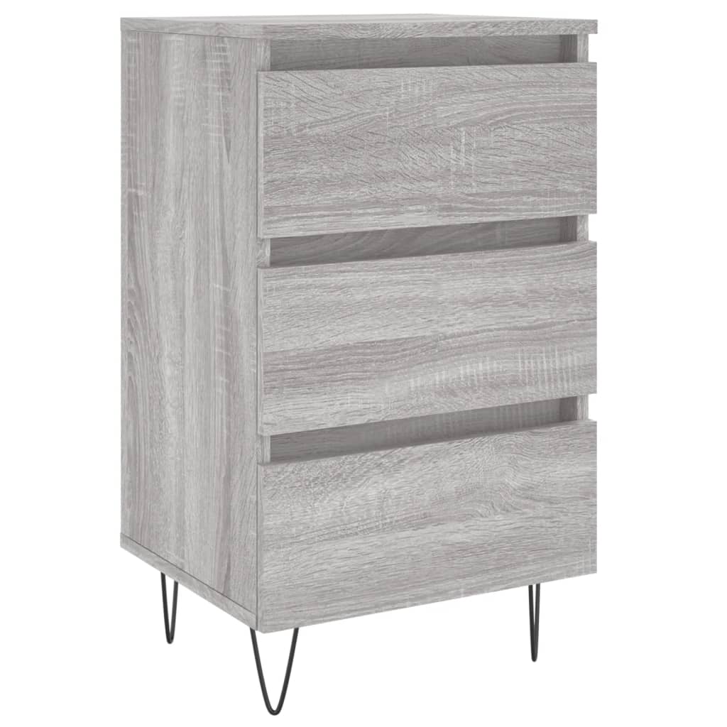 vidaXL Mesita de noche madera de ingeniería gris Sonoma 40x35x69 cm