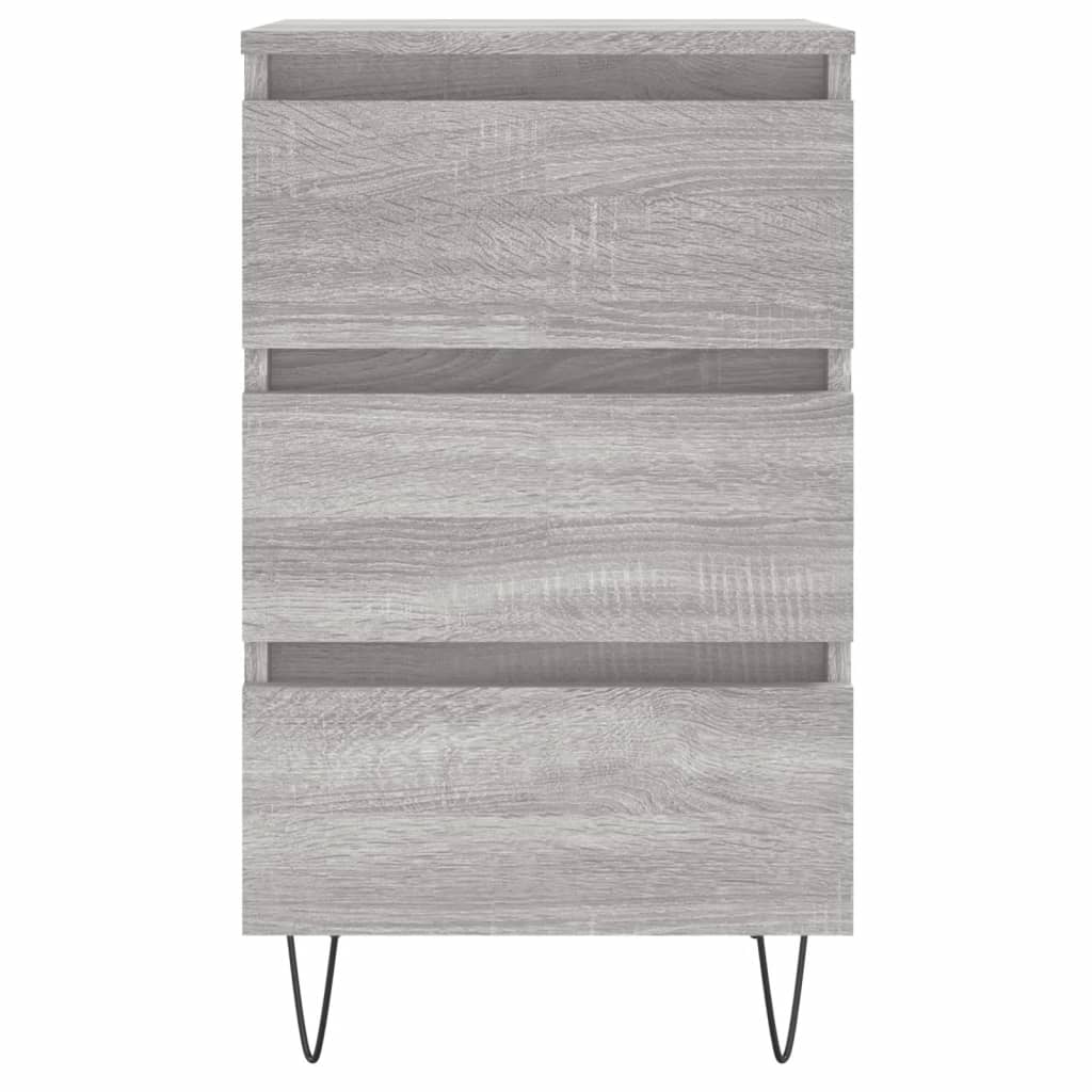 vidaXL Mesita de noche madera de ingeniería gris Sonoma 40x35x69 cm